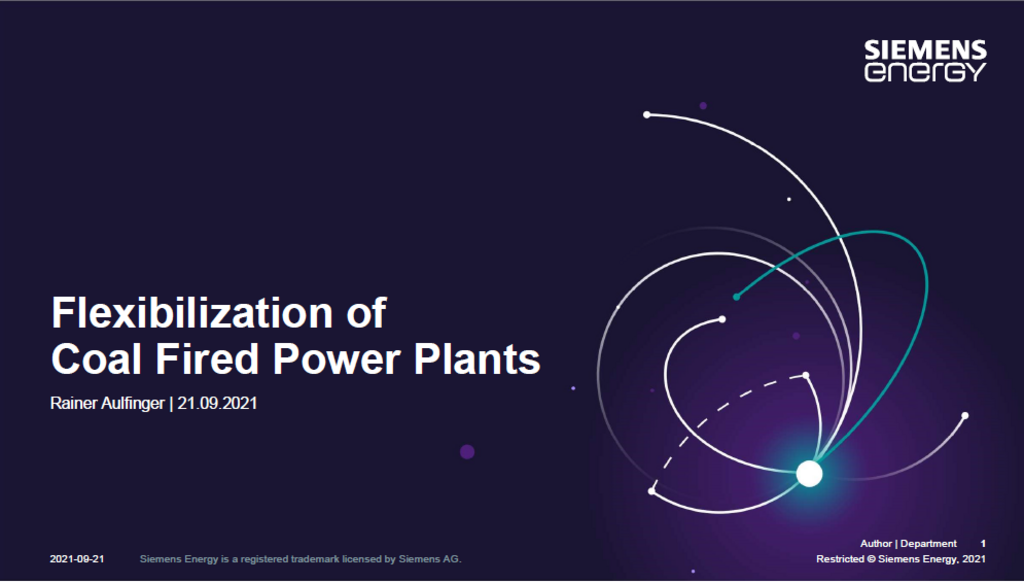 Presentation on Flexibilization of Coal Fired Power Plants